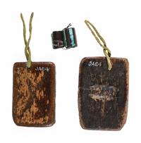 Early Pueblo Earrings and Ancestral Pueblo Beads, set with Turquoise
