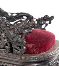 A Chinese Export Carved Rosewood Side Chair