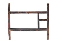 Two Country Blue-Paint Decorated Hanging Shelves