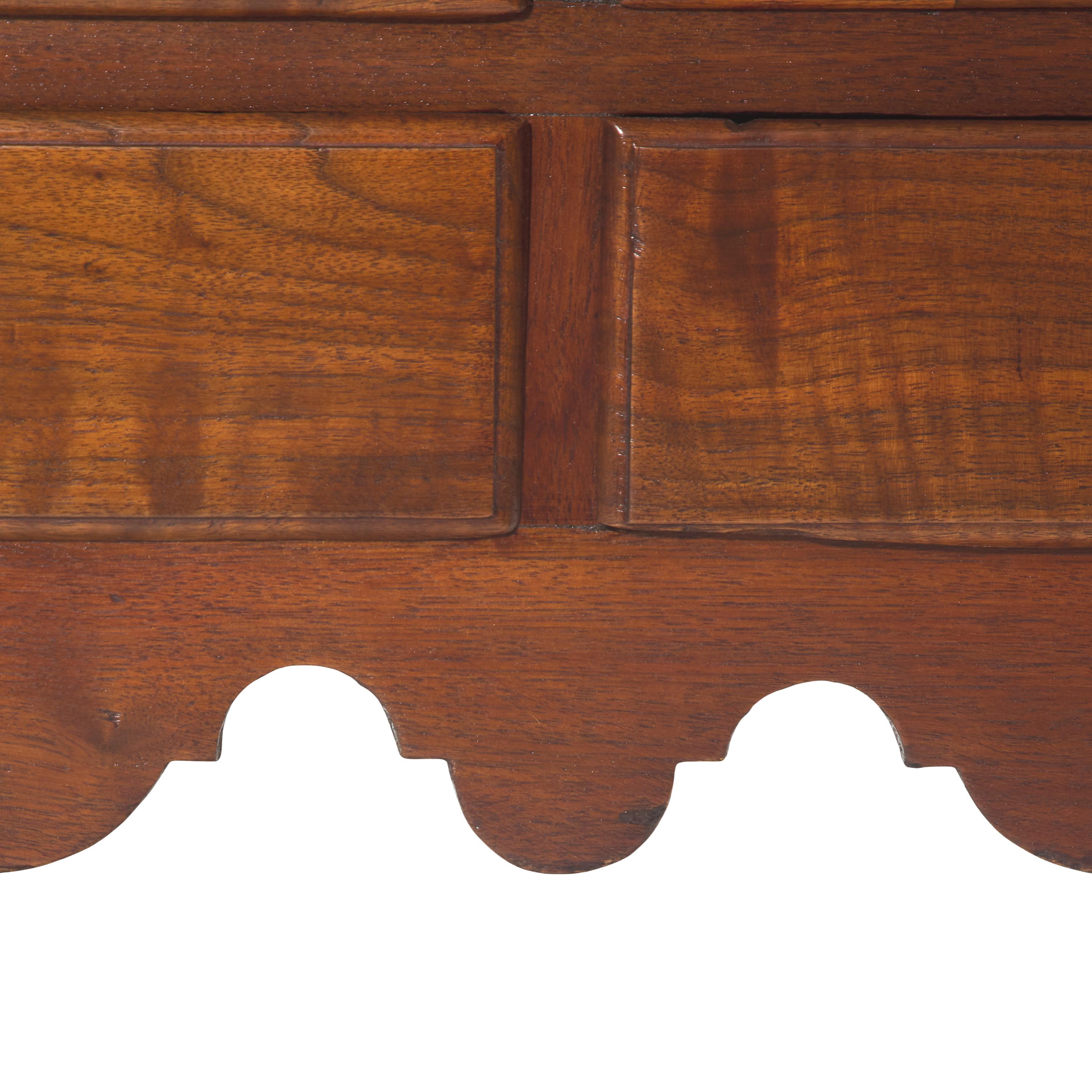 A Queen Anne Carved Walnut Spanish-Foot Dressing Table
