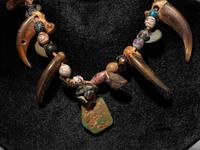 Plains Bear Claw Necklace, with Trade Beads