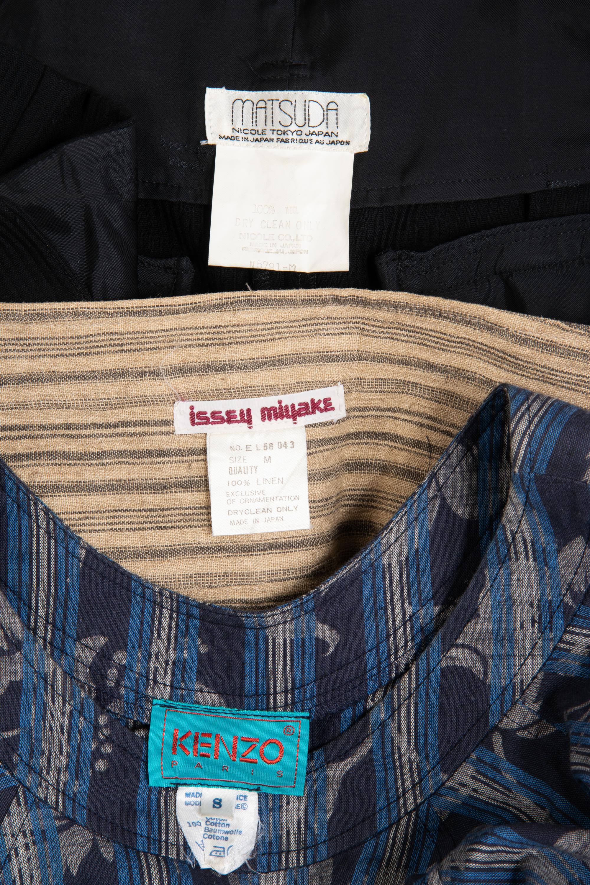 Collection of Four Japanese Designer Pieces; One Issey Miyake, One Kenzo, Two Matsuda,