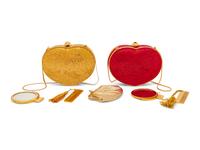 Judith Leiber, Two Heart-Shaped Miniaudières