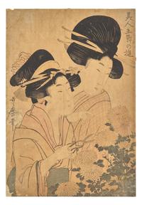 Kitagawa Utamaro (Japanese, d. 1806), Two Woodblock Prints