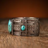Navajo Silver and Turquoise Cuff Bracelet