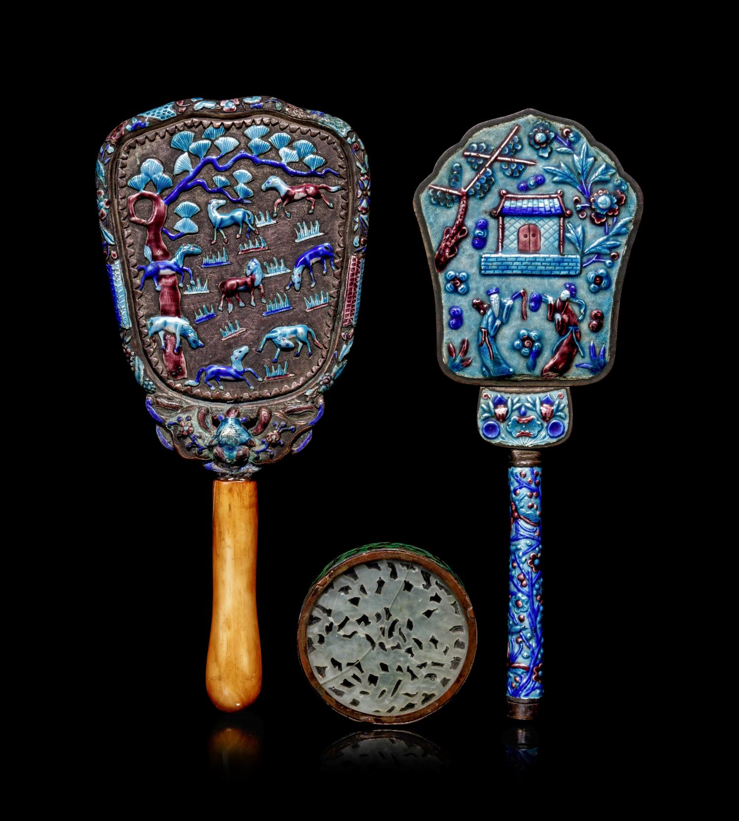 Three Chinese Painted Enamel Articles