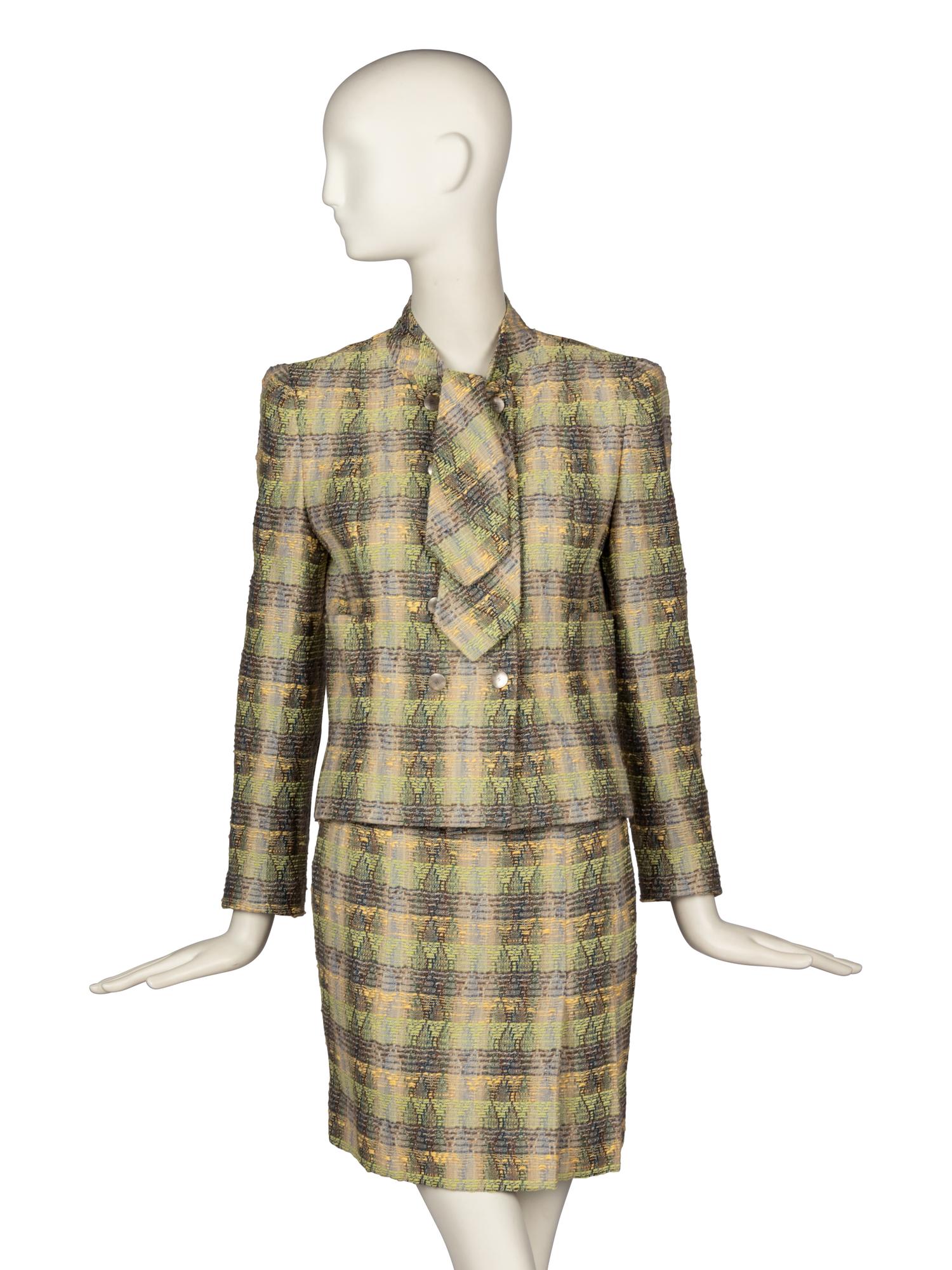 CHANEL, BOUCLÉ TWEED SKIRT SUIT
