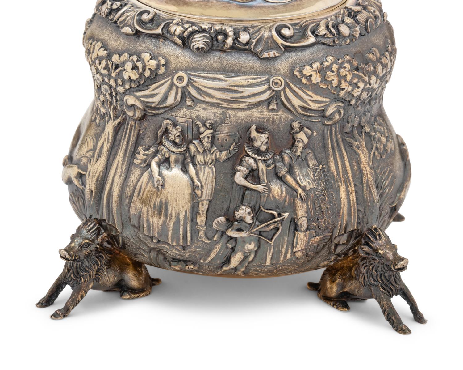 A George IV Six-Piece Britannia Silver-Gilt Tea and Coffee Service