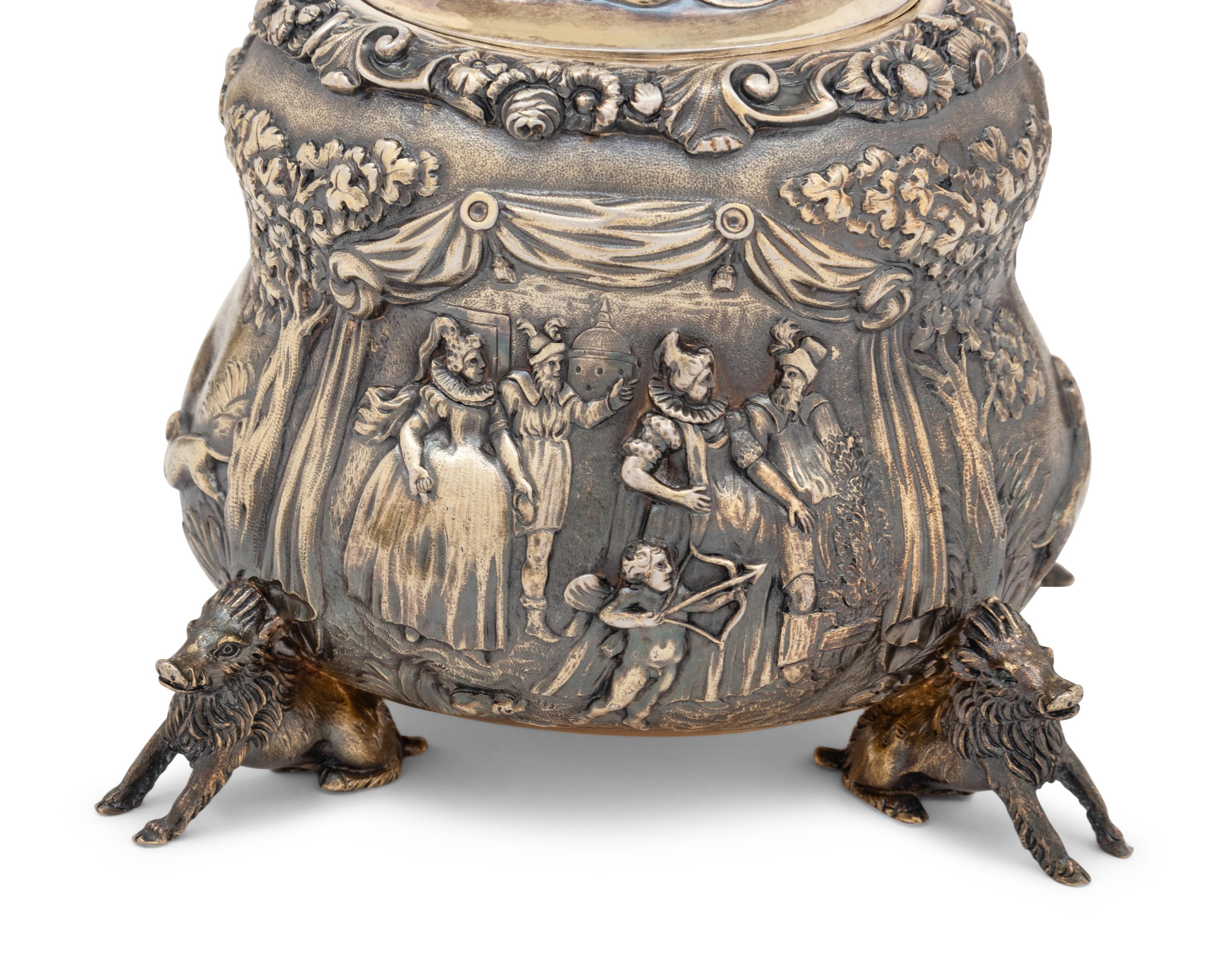 A George IV Six-Piece Britannia Silver-Gilt Tea and Coffee Service