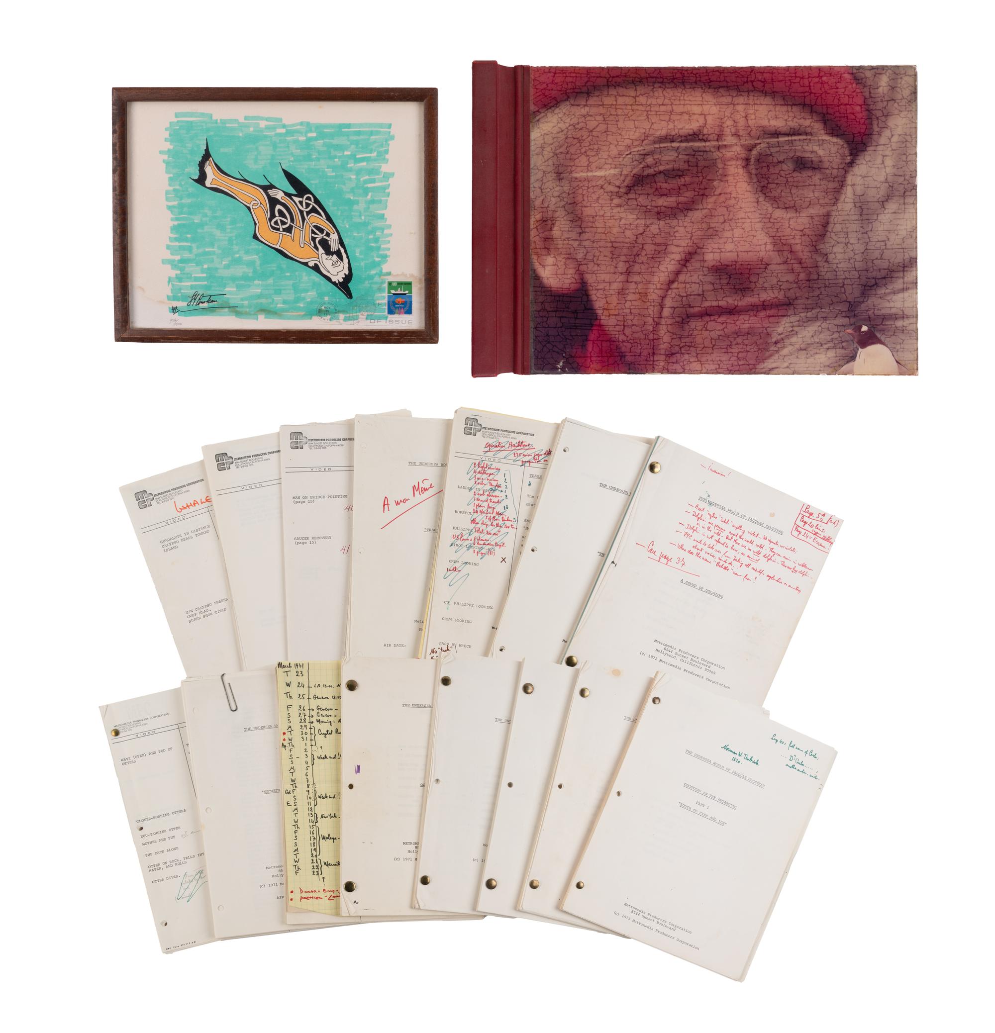 COUSTEAU, Jacques (1910-1997). A large archive of materials relating to the life and work of Jacques Cousteau.