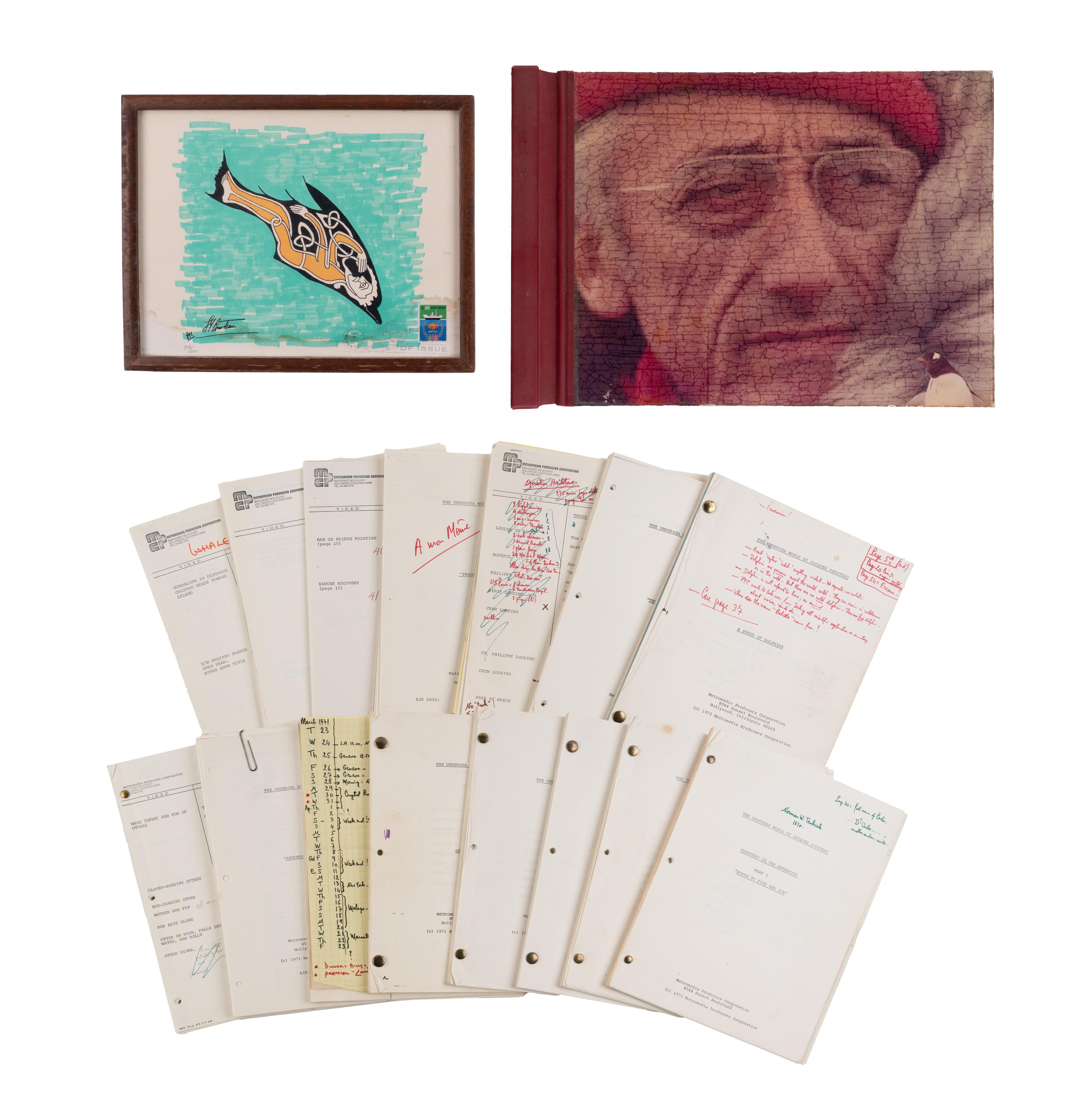 COUSTEAU, Jacques (1910-1997). A large archive of materials relating to the life and work of Jacques Cousteau.