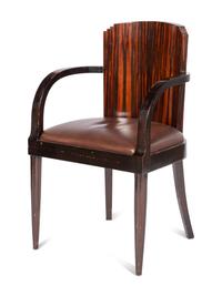 A French Art Deco Macassar Ebony Fauteuil