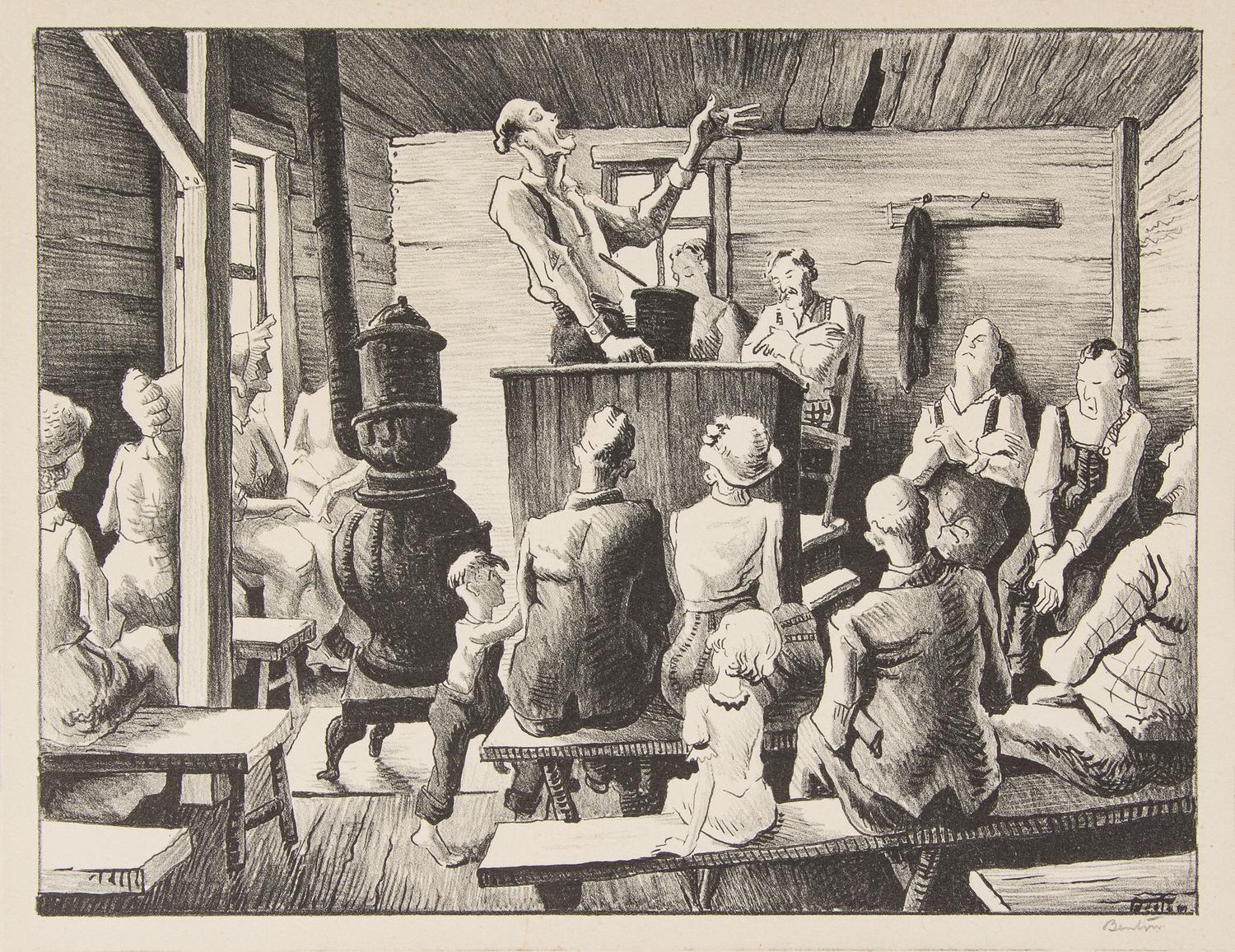 Thomas Hart Benton, (American, 1889-1975), The Meeting, 1941