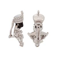 NARDI, WHITE GOLD AND DIAMOND BLACKAMOOR EARCLIPS