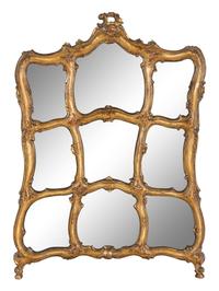 A Venetian Polychrome Painted Mirror