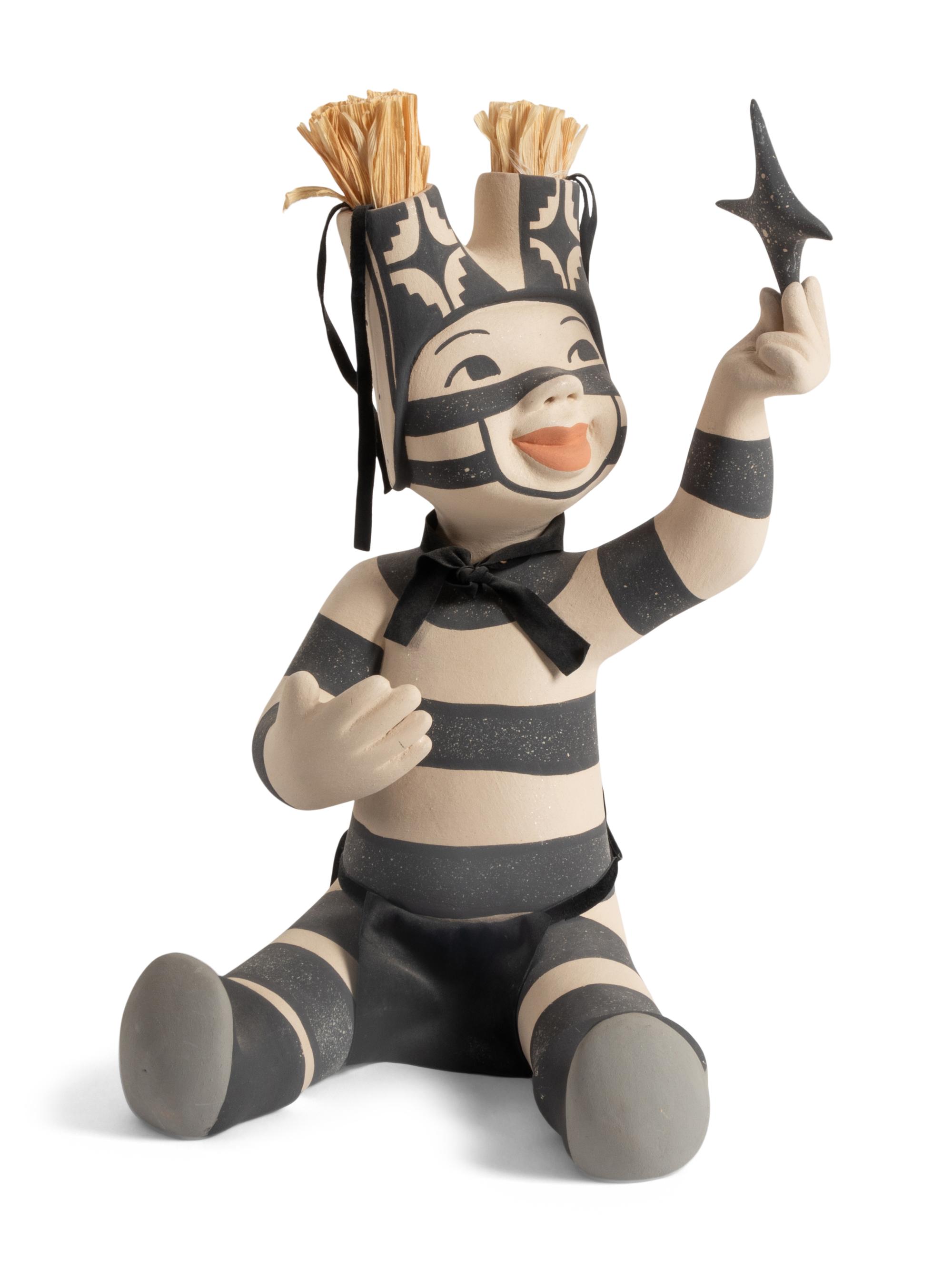 Pottery Koshare Holding a Star