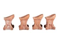 Four Terra Cotta Patio Stools