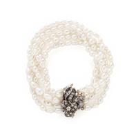 MULTISTRAND CULTURED PEARL NECKLACE AND BRACELET