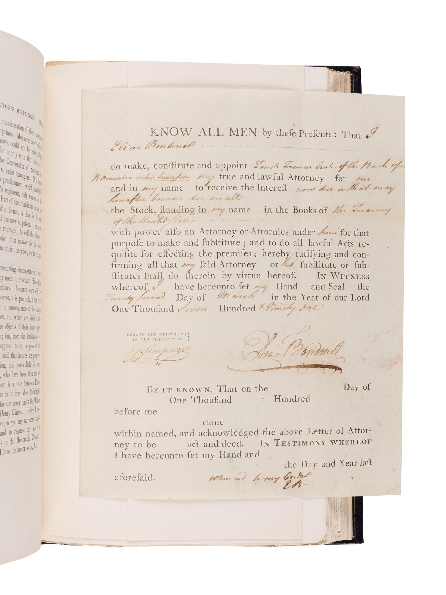 WASHINGTON, George (1732-1799). The Writings of George Washington . Jared Sparks, editor. Boston: American Stationers' Company, John B. Russell, 1837.