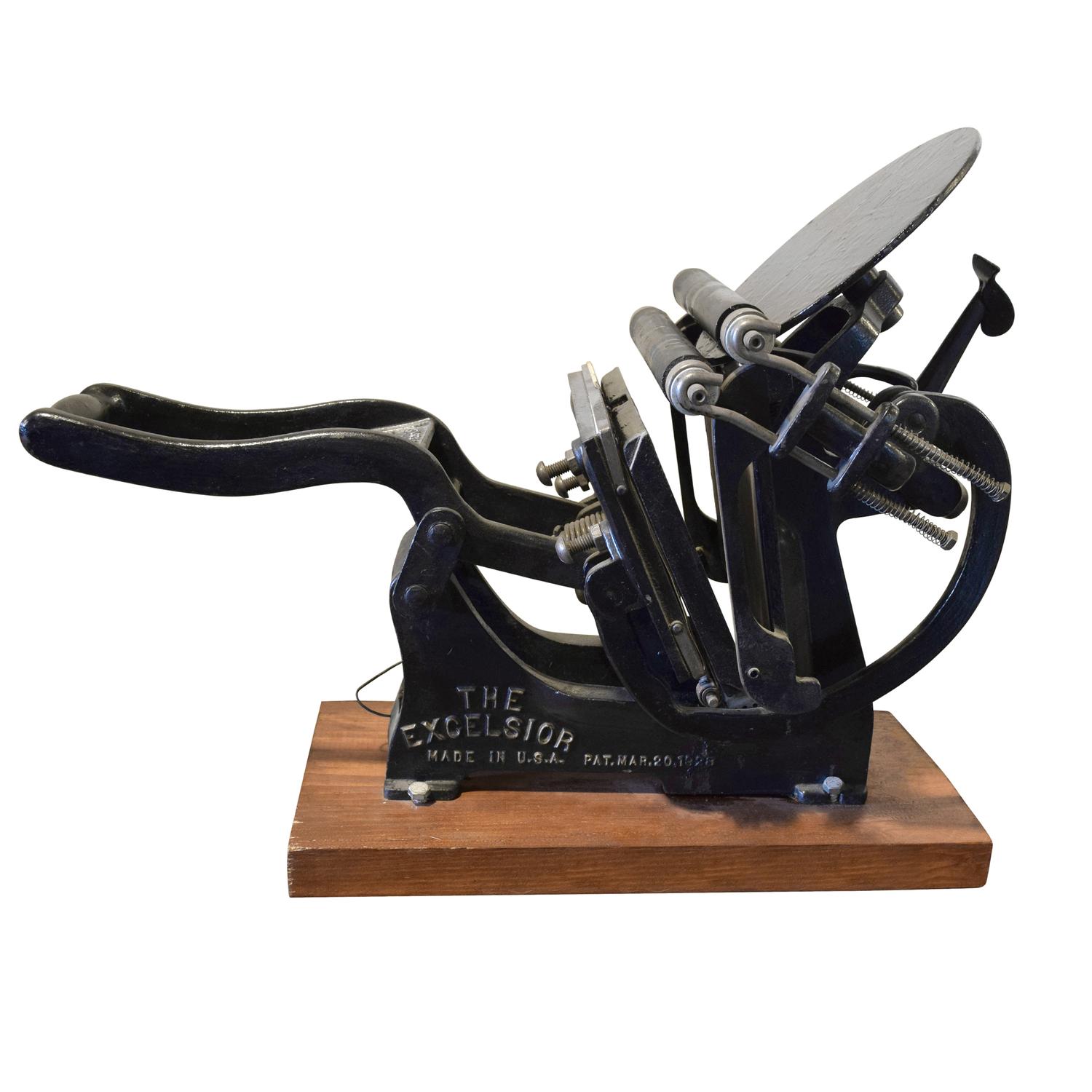 An Iron and Steel Printing Press 23" W x 14" D x 19" H — United States, Circa 1900