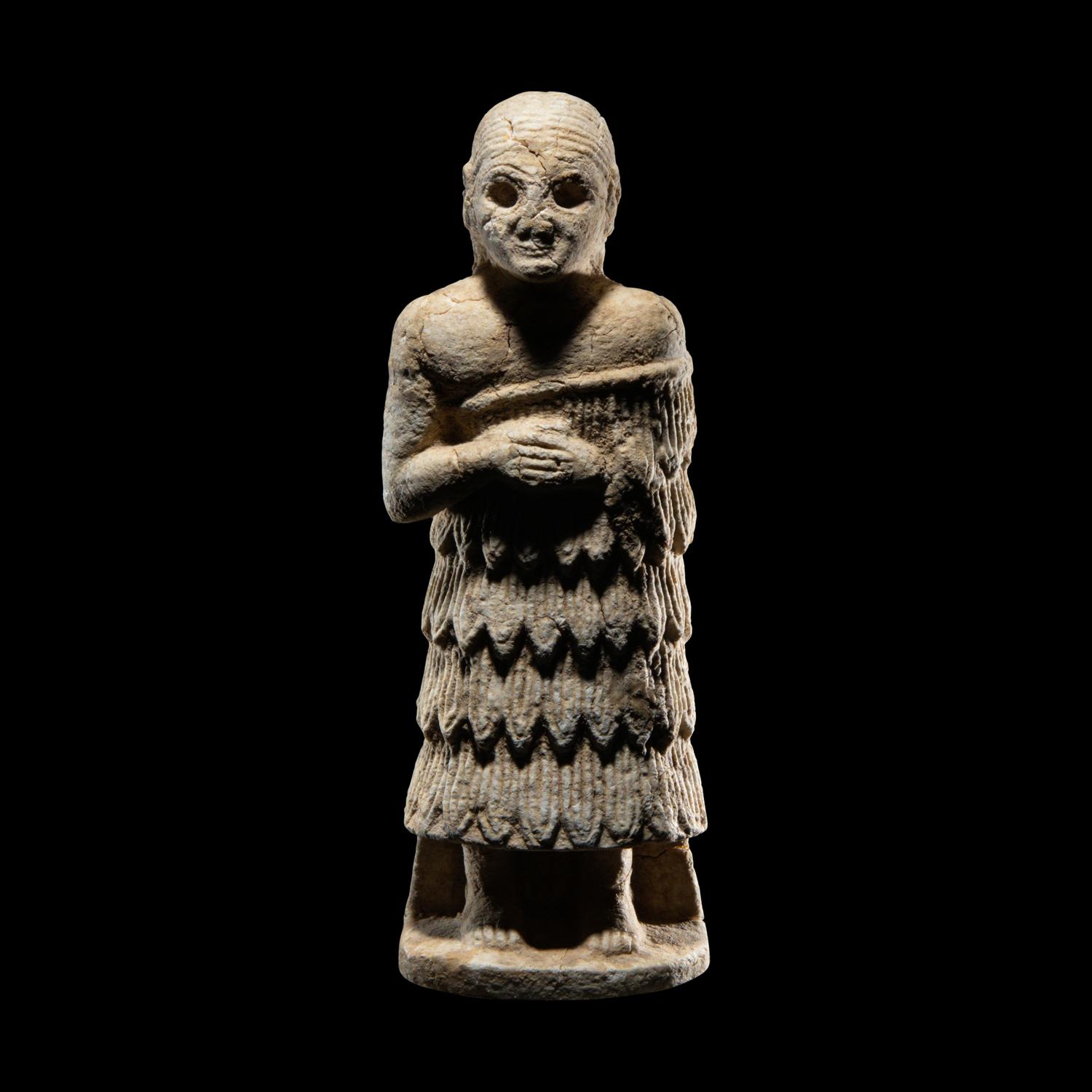 A Sumerian Gypsum Female Worshipper