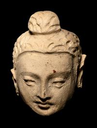 Three Gandharan Fragmentary Stucco Heads