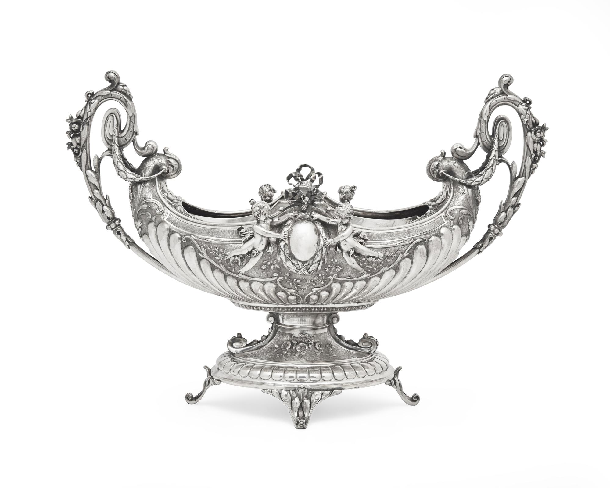 A German Renaissance Revival .800 silver centerpiece bowl, Koch & Bergfeld (founded 1859), Bremen, Germany, circa 1900