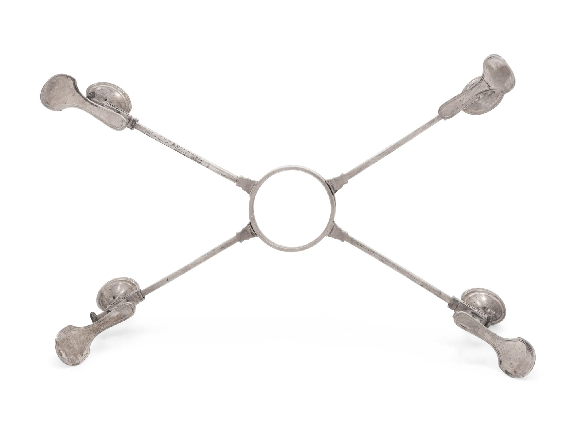 An American Silver Dish Cross