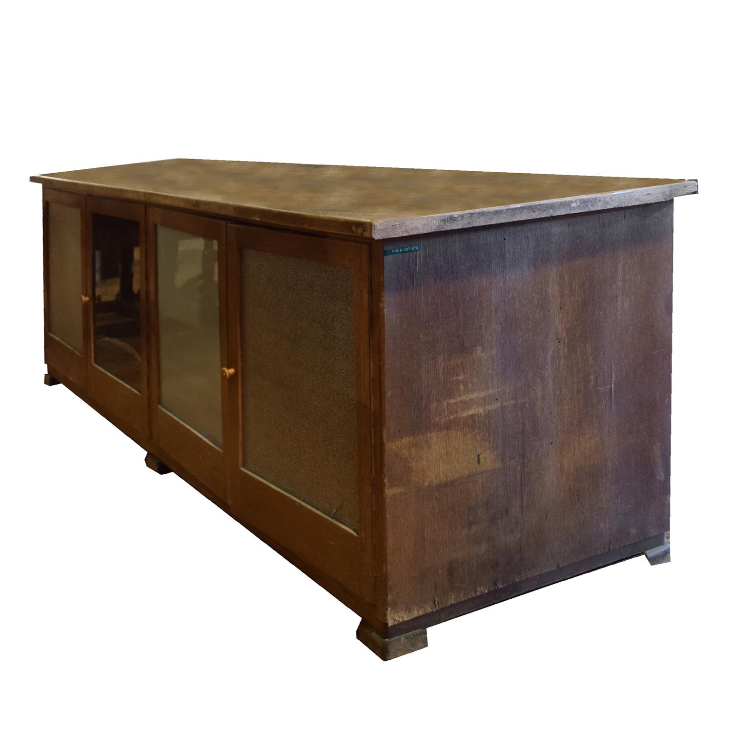 A Double Sided Store Counter 114.5" W x 40" D x 37" H — Czech Republic, 20th Century
