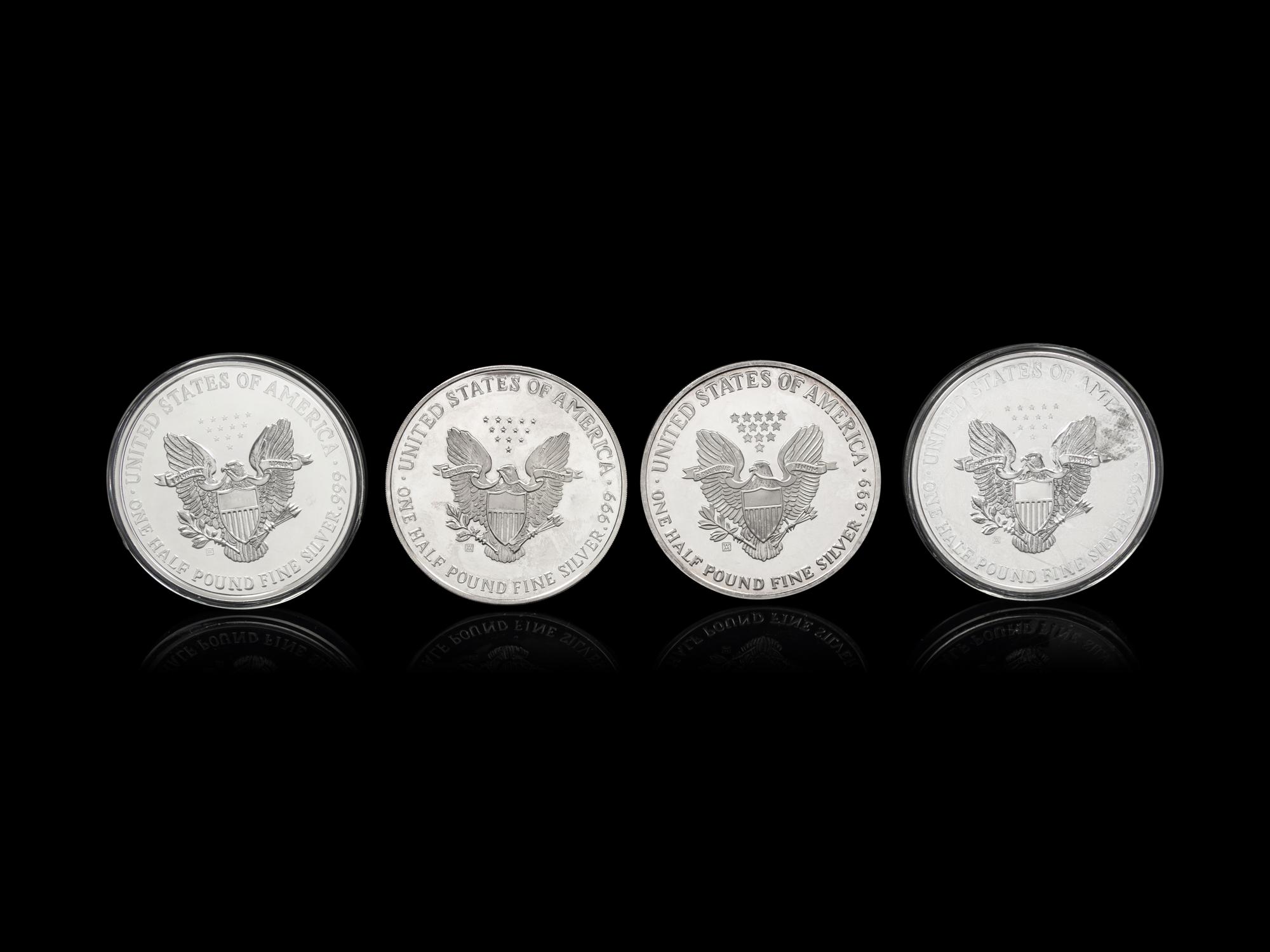 [PRIVATE ISSUE] Four 1/2-Pound Silver Rounds