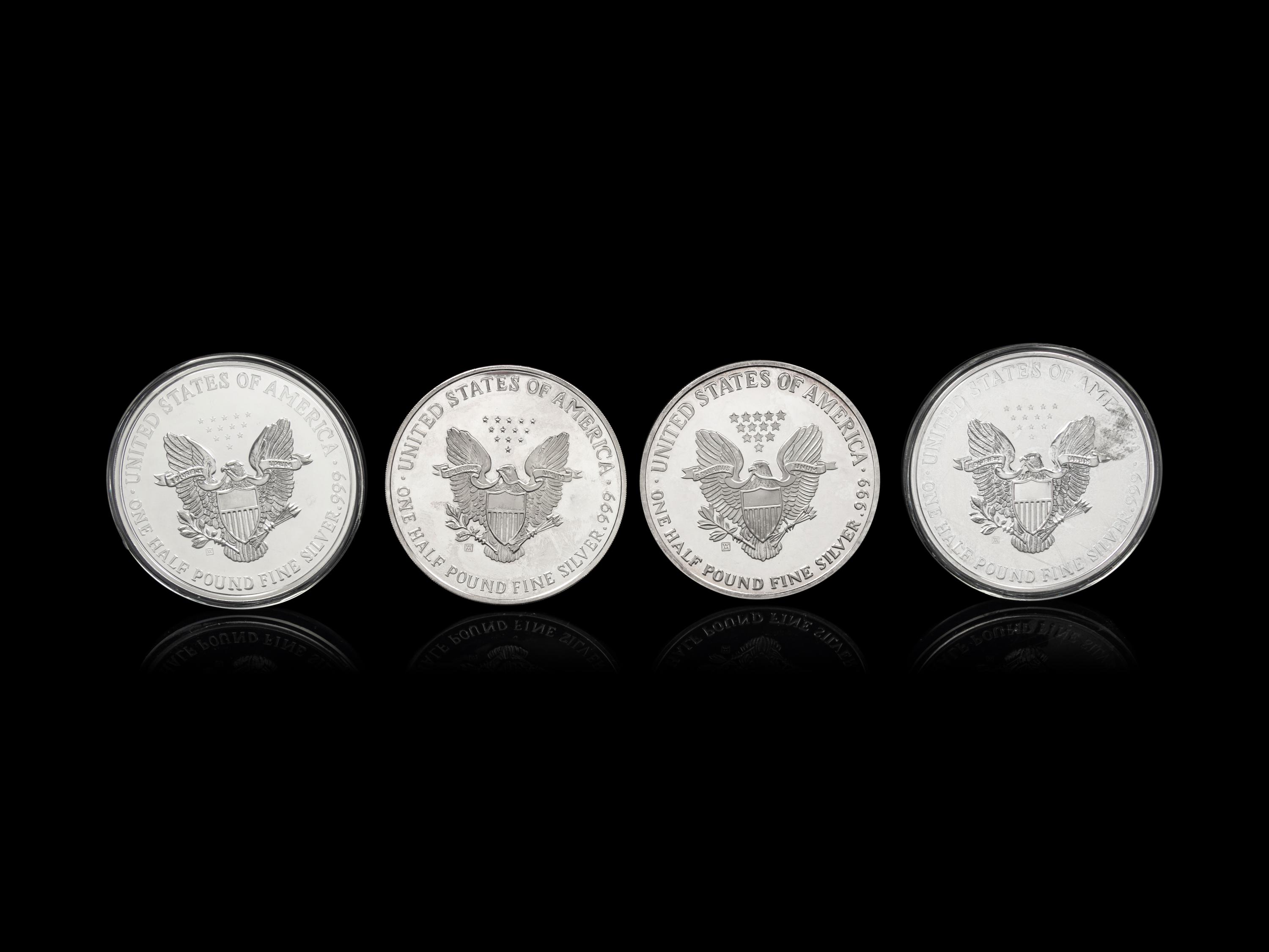 [PRIVATE ISSUE] Four 1/2-Pound Silver Rounds