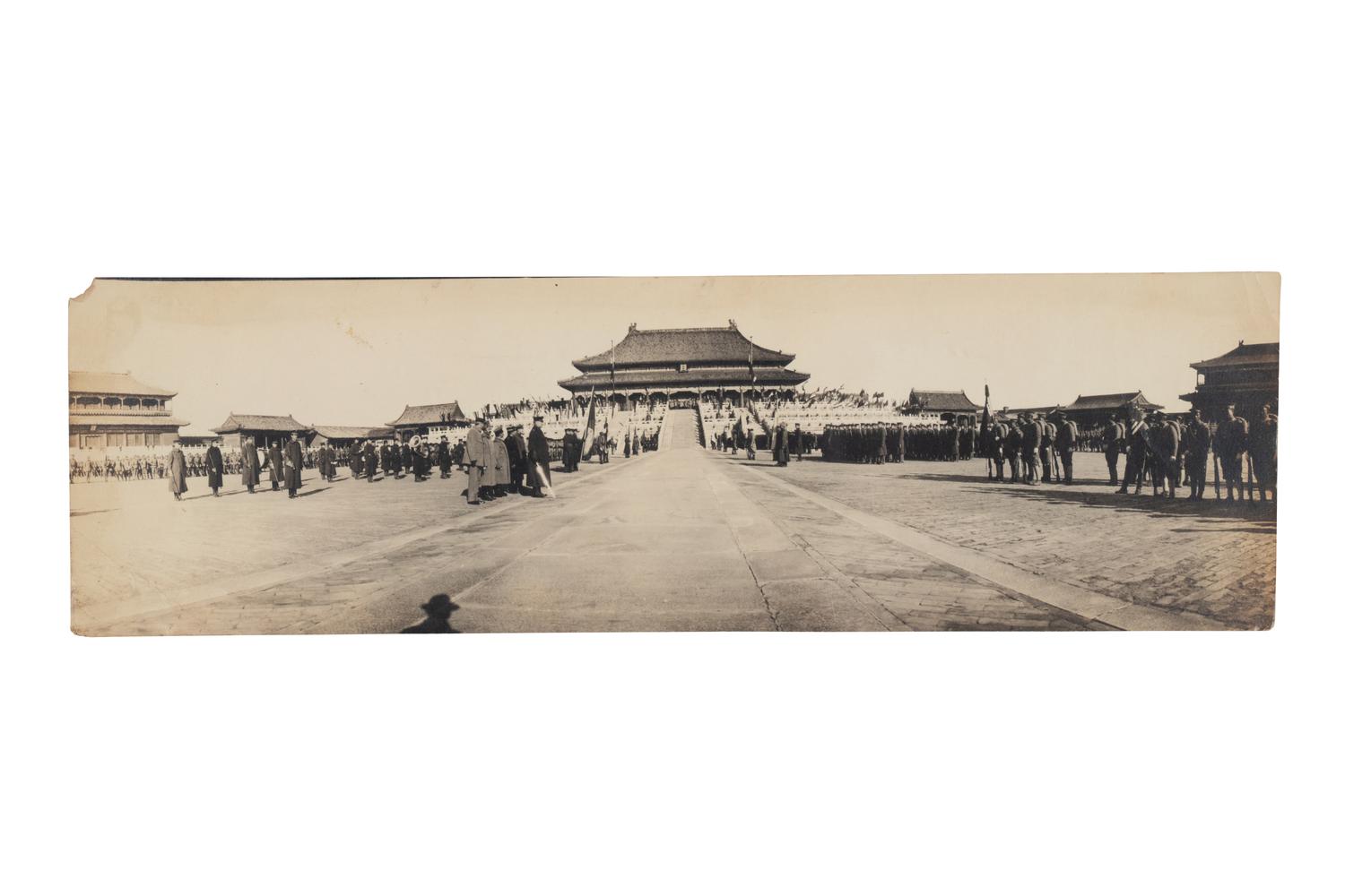 Six Panoramic Photographs of the Hall of Supreme Harmony (Tai-he Dian) During the Boxer Rebellion, 1900