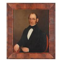 American School 19th Century, A Pair of Portraits: Lady and Gentleman