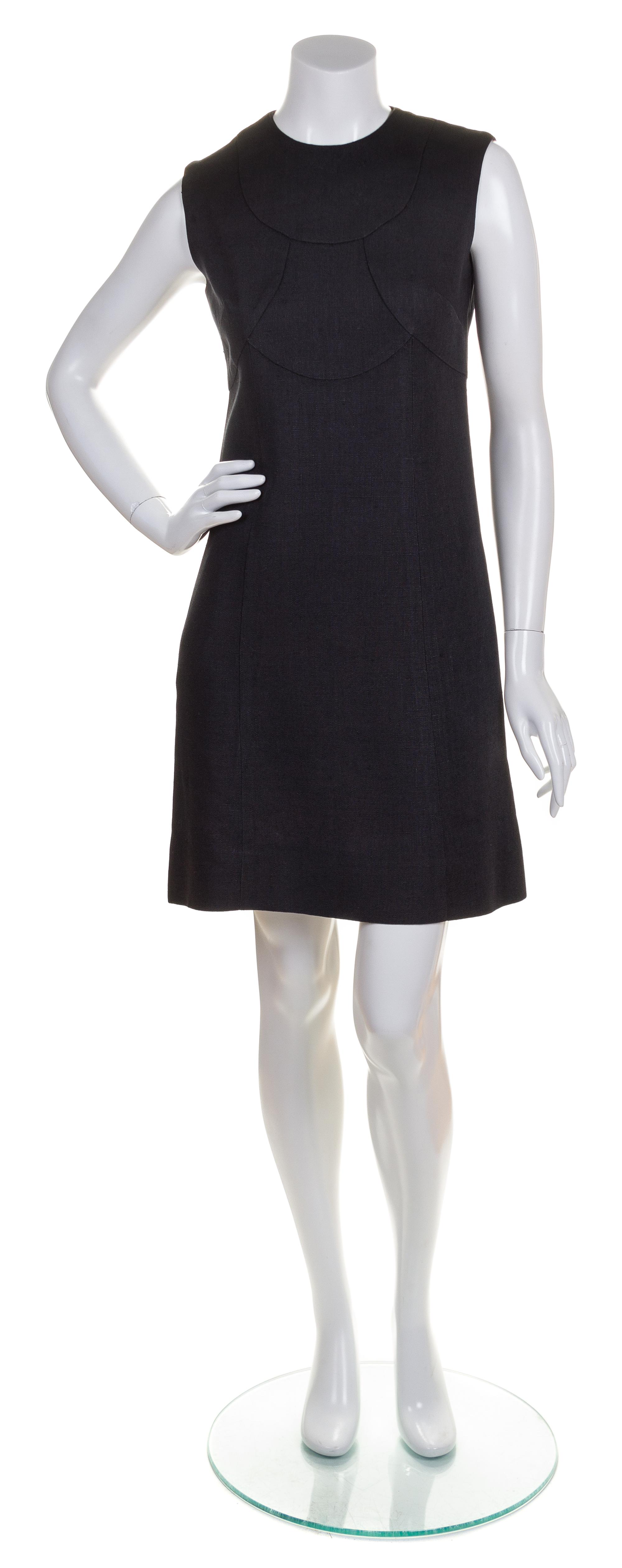 A Donald Brooks Black Linen Dress,