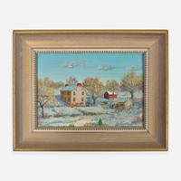 Mildred S. Gehman (American, 1908-2006) Winter Village; together with Winter Farm