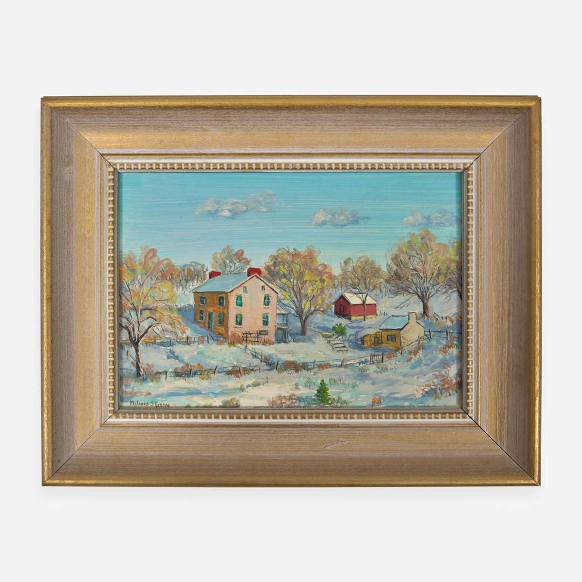 Mildred S. Gehman (American, 1908-2006) Winter Village; together with Winter Farm