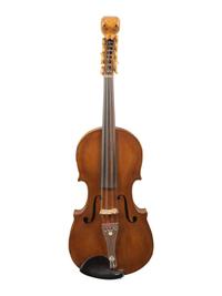 An American Pine 8-String Violin with Carved Bear's Head