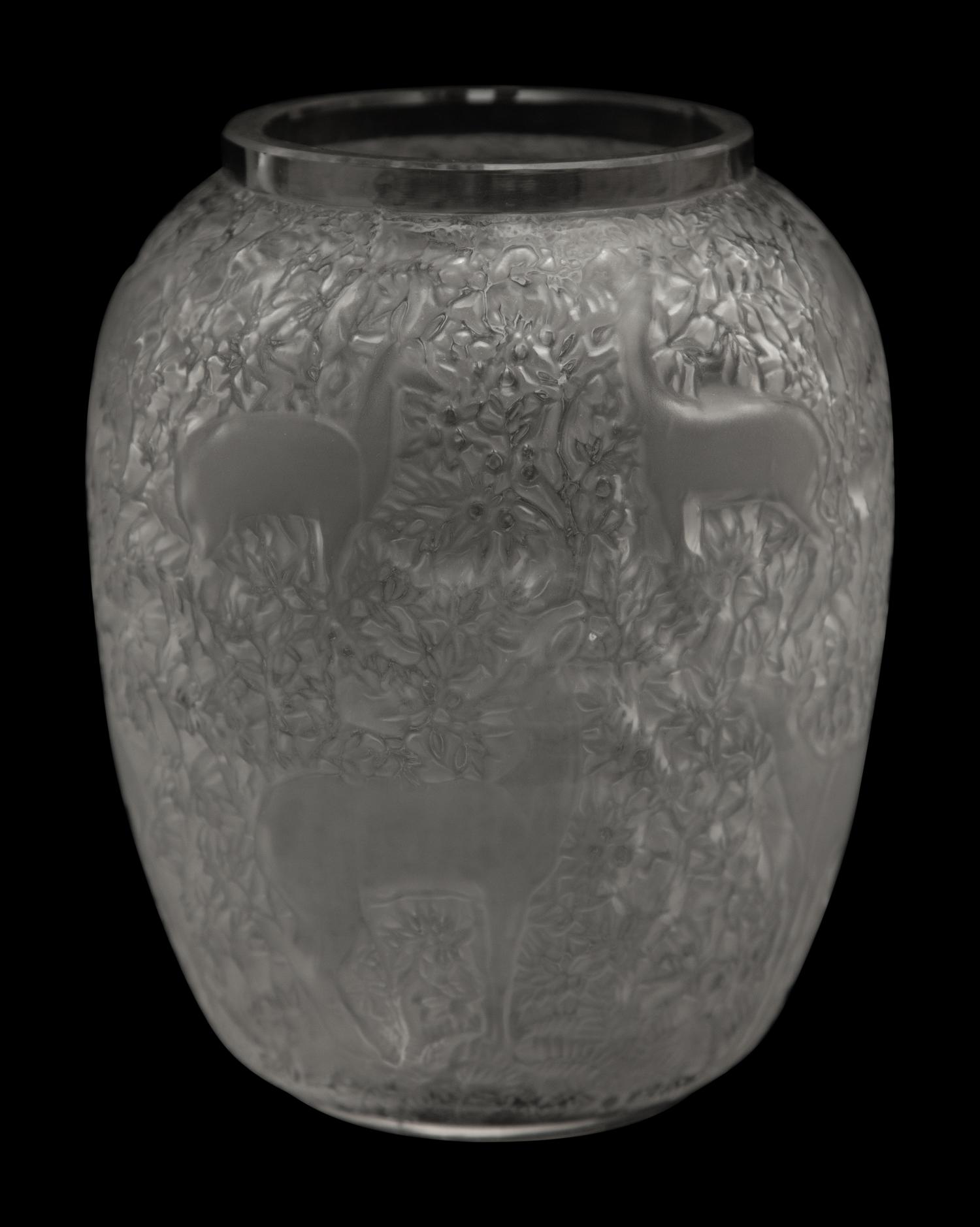A Lalique Biches Vase