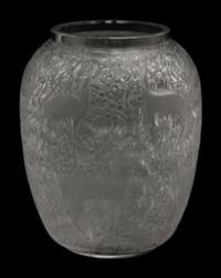 A Lalique Biches Vase