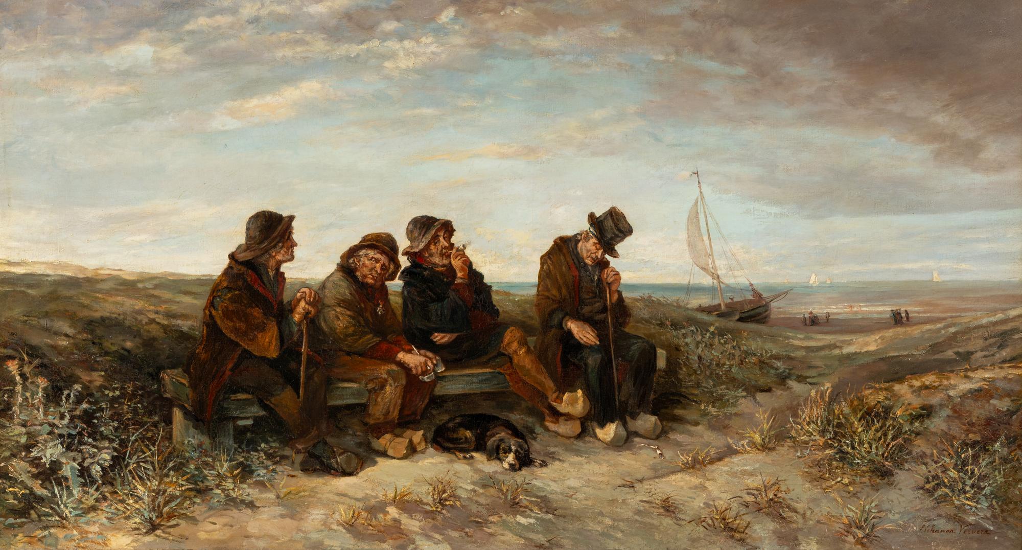 Fishermen Resting on the Beach