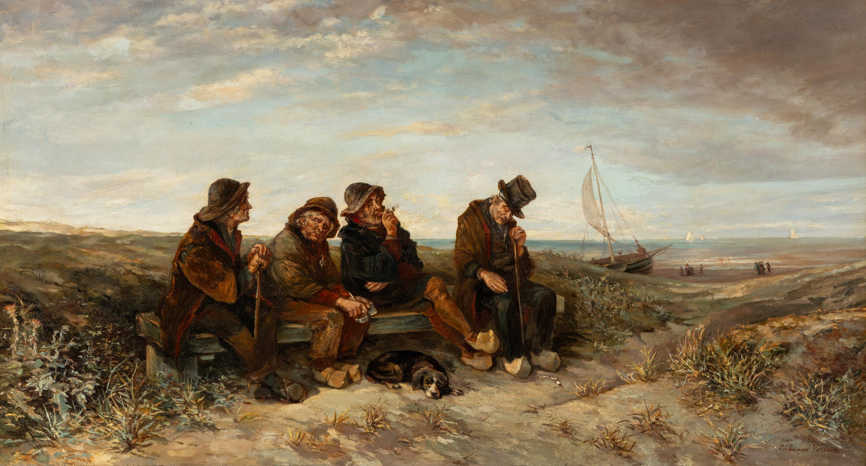 Fishermen Resting on the Beach