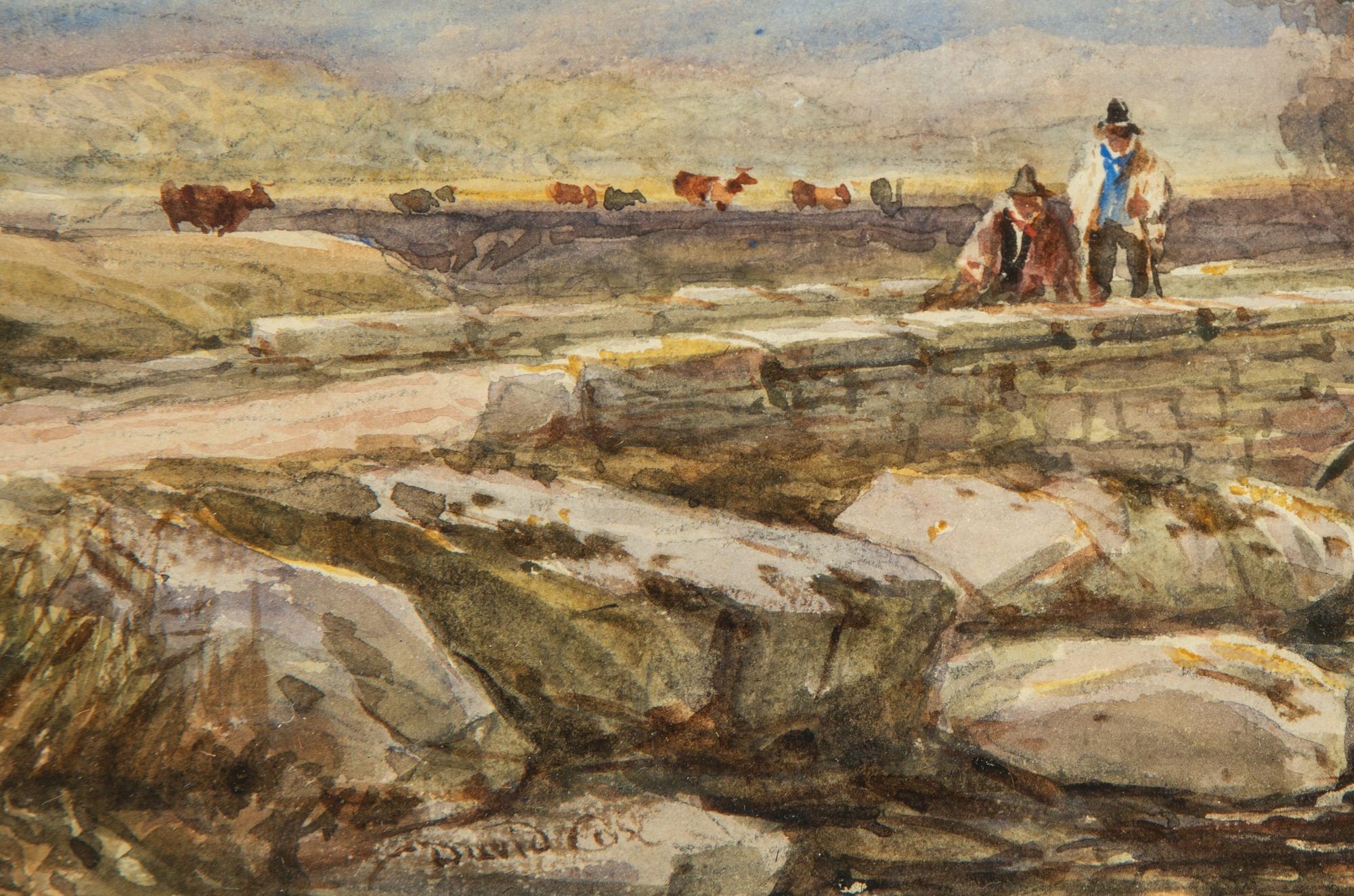 Travelers on a Bridge in Wales , 1830s