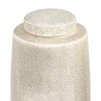 A Pair of Crackle Glazed Covered Vases