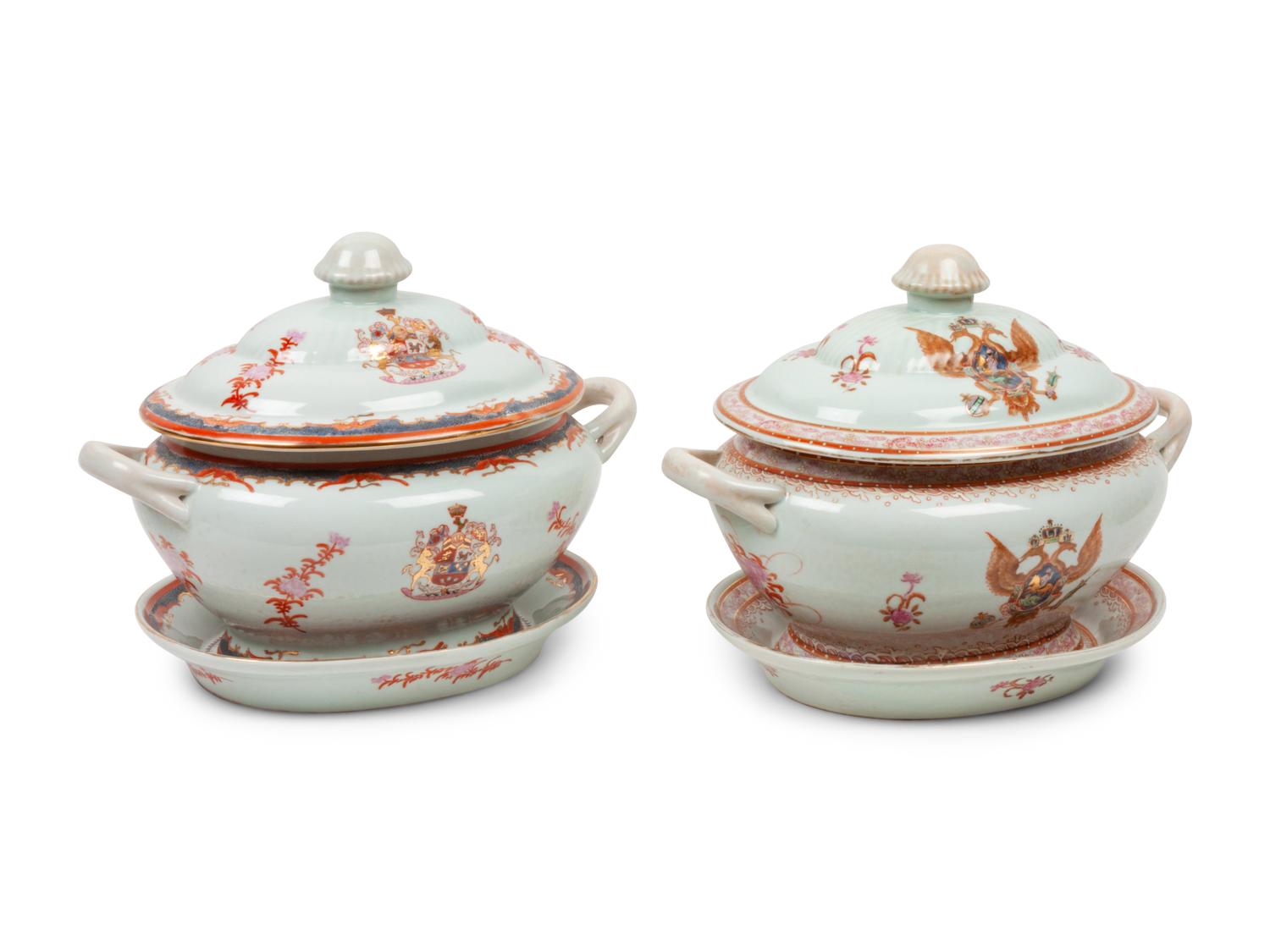 A Group of Samson and Mottahedeh Porcelain Articles in the Chinese Export Taste