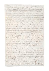 [SLAVERY & ABOLITION] -- [CIVIL WAR]. 10-page letter with extensive pro-Union and pro-slavery sentiments. Unity, [NH?], 30 May 1862.