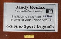 A Sandy Koufax Signed Autograph Salvino Figure,