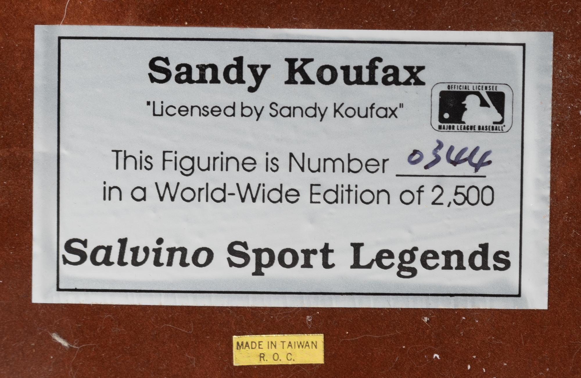 A Sandy Koufax Signed Autograph Salvino Figure,