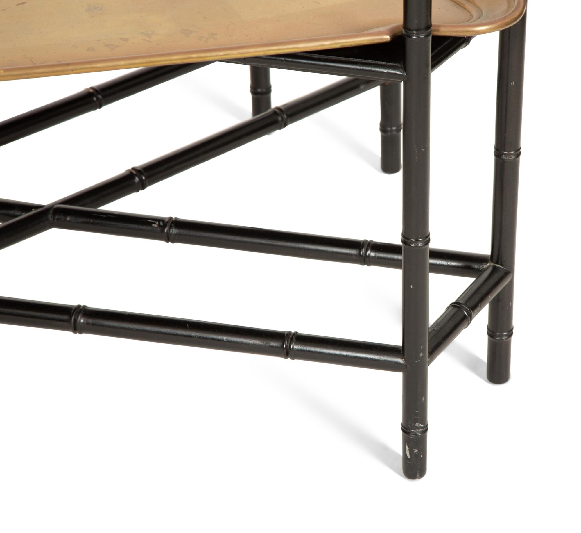 A Regency Style Brass Tray Table by Yale Burge