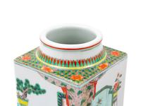 Two Chinese Famille Verte Porcelain Vases
