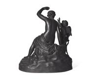 A Wedgwood Black Basalt Figural Group